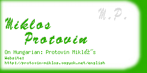 miklos protovin business card